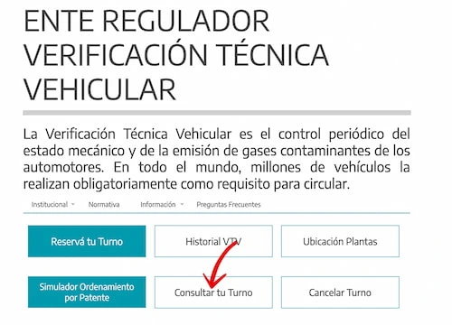 CAMBIAR TURNO VTV Ciudadela